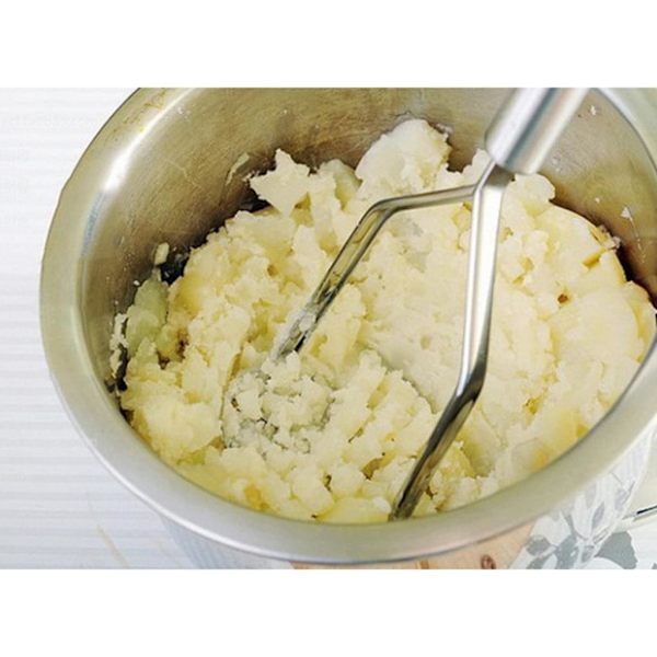 Potatismosare i rostfritt stål, potatispress, grönsakspress, kökshjälp