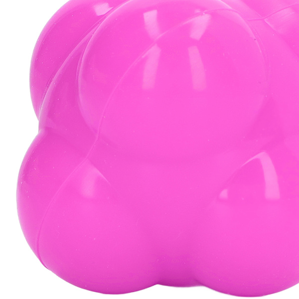 Reaktionsboll i gummi, ljus färg, hexagon, reaktionsboll för att förbättra hand-öga-koordination, smidighet, rosa