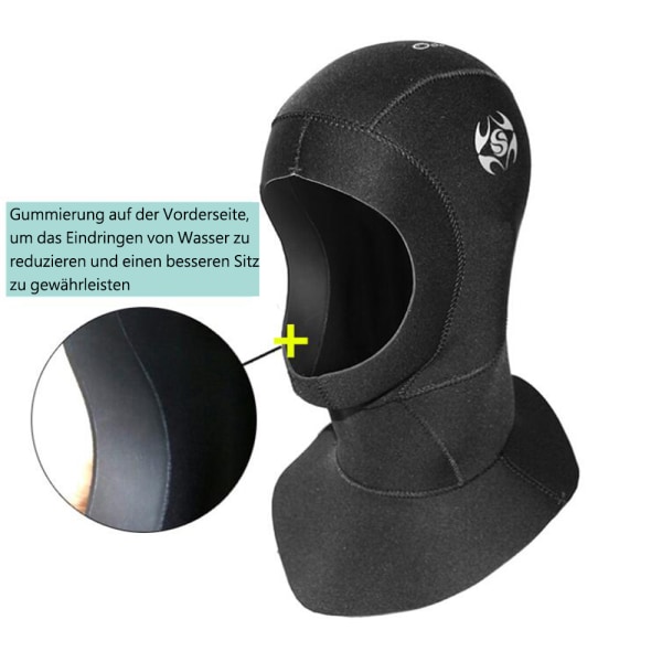 Neopren Balaclava Dykarmössa 3mm Surfing Simning Triathlon Våtdräkt Huvudbonad Herr Dam Varm Dyk Huva Neopren Huva Mössa