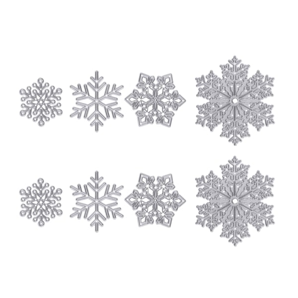 Jul Metall Scrapbooking Snöflingor Stansar, Tunn Stans för Exakt Korttillverkning & Prägling, Elegant Silver Snöflinga Design för Vinter