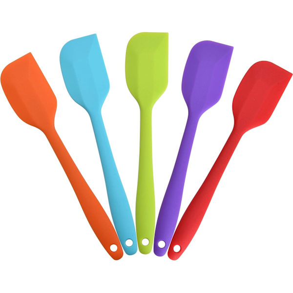 5-delad silikon-spatelset, degspatelset, köksspatel, non-stick gummispatel, värmebeständig spatel, värmebeständig upp till 500 ° F silikon