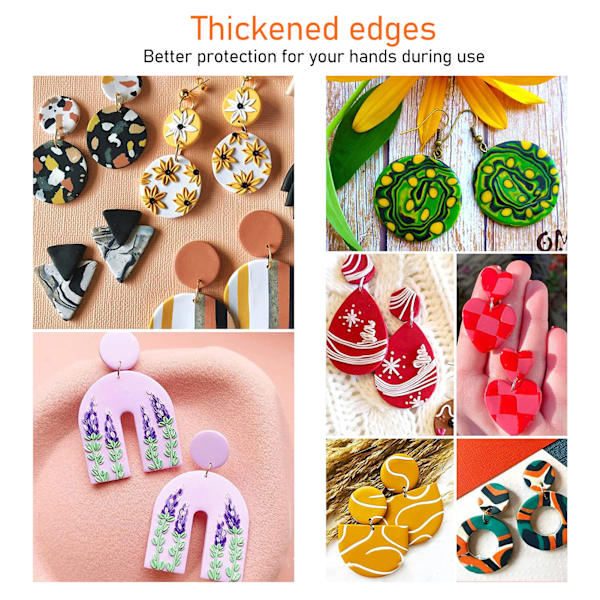 24 st Polymer Clay Örhänge Skärare DIY Handgjorda Förtjockade Kant Livsmedelssäkra Clay Skärare för Kakor Ljus Orange