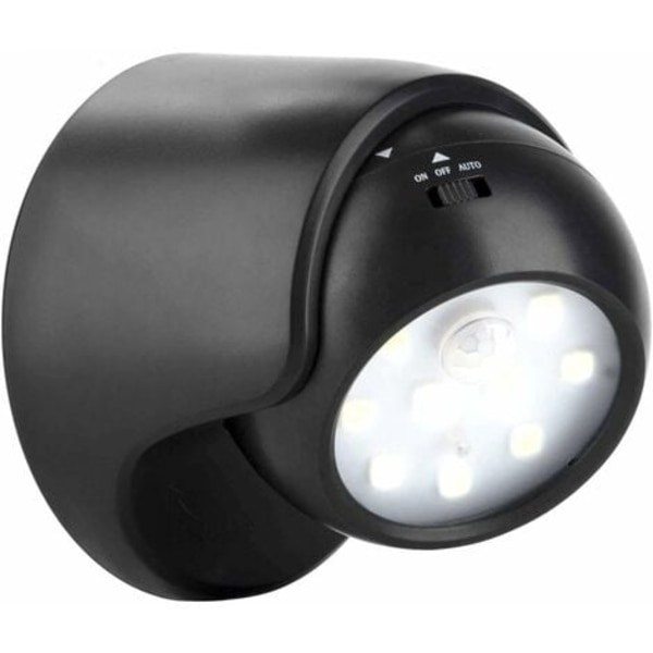 Utomhusvägglampa med rörelsesensor 1000 Lumen LED-utomhusbelysning Sladdlös batteridriven belysning 360 graders rotation och lutning