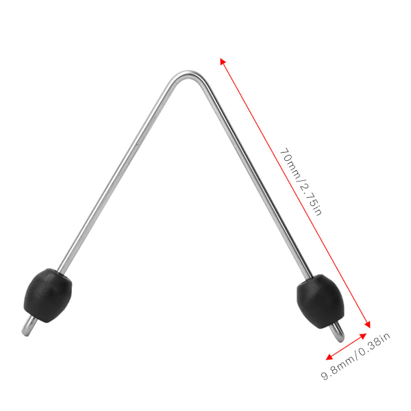 2 st rostfritt stål spjutfiskepistol latexrör V-form anslutning Wishbone tillbehör (SSA Y017 )