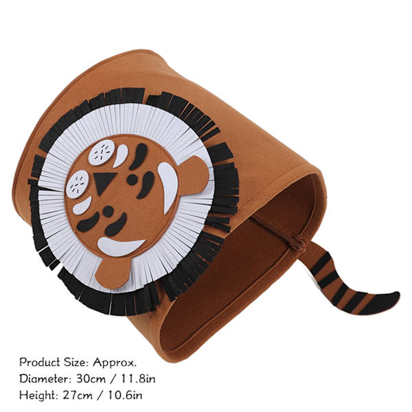 Bomulls tvättkorg tjocknad tecknad djur barnleksaker hushållsavfall smutsiga kläder förvaringshink 30x27cm Tiger Face
