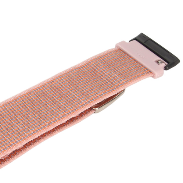 Stretch Woven Nylon Smartwatch Band Strap Ersättning Tillbehör Passar Fitbit Versa 4 3 Sense 2 Rosa
