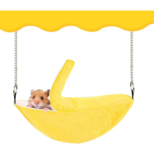 Banan hamster säng hus litet djur varm hängmatta hus bur tillbehör mus sömn bo godis glid hamster fågel husdjur