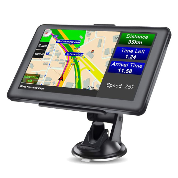 Navigationsenheter för bilar, bilar, lastbilar, navigationssystem, 2022 Europakartor, stöder livslånga gratis kartuppdateringar, 7-tums GPS-navigering