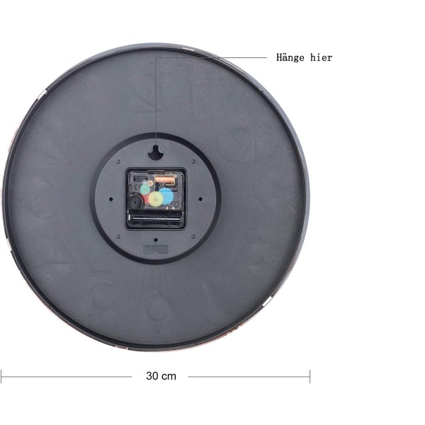 3D-siffror tyst väggklocka, modern väggklocka, väggklocka utan tickande, tysta köksklockor, vardagsrum, barnrum, kontor, 30 cm
