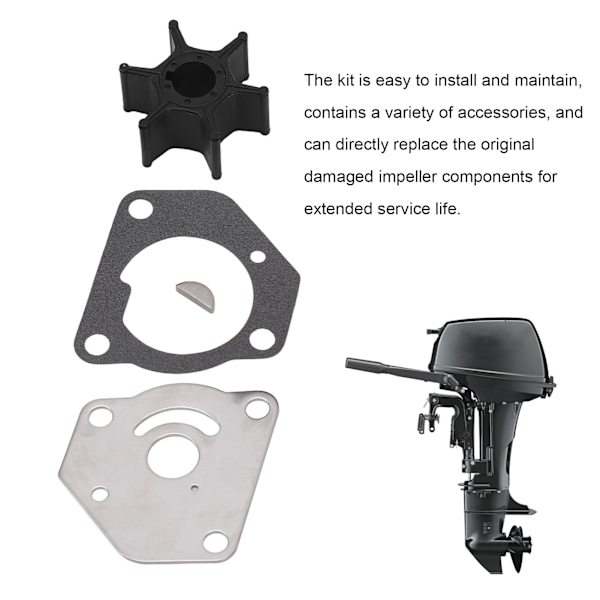 4-pack Vattenpumpsimpeller Reparationskit Effektiv Prestanda 17400 92D01 Ersättning för Suzuki DT 8C 9.9C Utombordsmotor