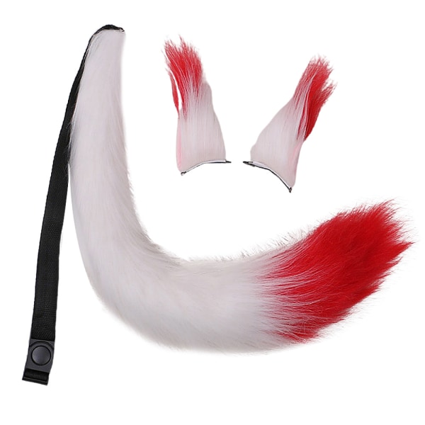 Wolf Fox Animal Ears Tail Set Wolf Ears Tail Kostym Rävöron
