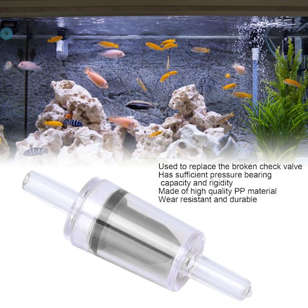 10 st backventil 4 mm PP luftpump akvarium 1-vägs vattenstopp backventil för fisk tank svart