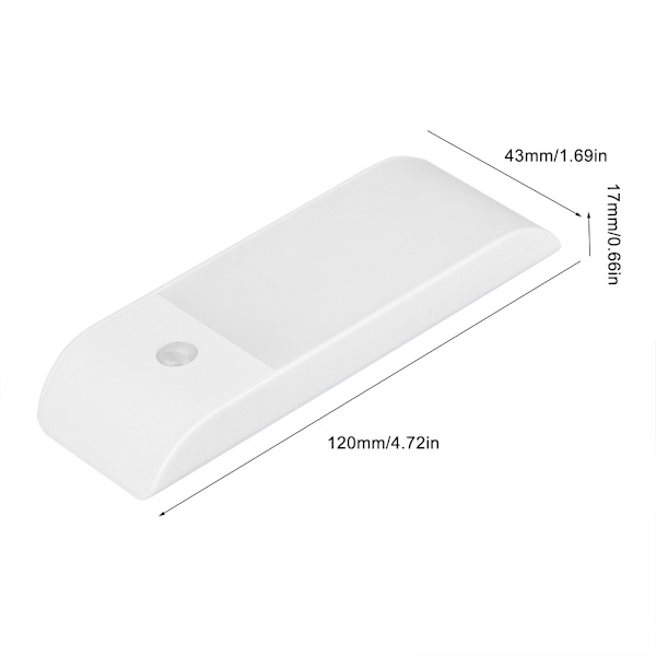 12LED Infraröd Sensor Nattlampa USB Laddning Mänsklig Kropp Induktion Korridor Garderob Lampa