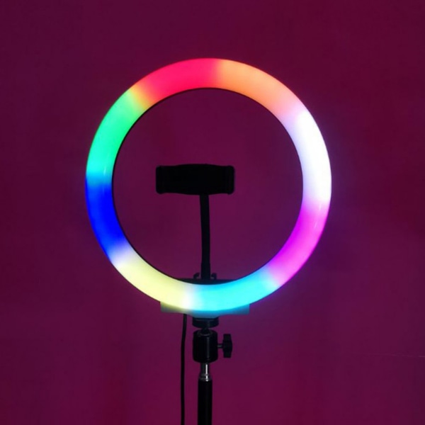 Bärbar Ring Light för Smink, Skönhetsbloggning, Youtube-videor, Sociala Medier, Utomhusfotografering, LED Ring Fill Lights med 3 Färglägen