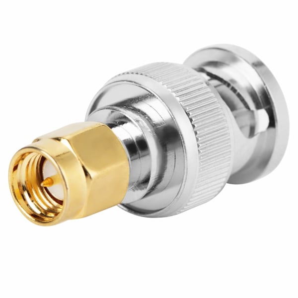 2 st BNC hane till SMA hane RF koaxialkontakt adapter testkonverterare Fint till kopparmaterial