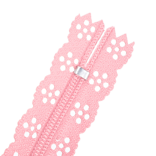 20 st 20 cm DIY nylon spets blixtlås spole blomma blixtlås för sömnad bröllopsklänning hantverk rosa