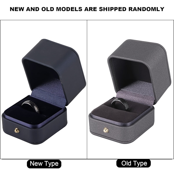 Kolfiber Smart Fingernyckelring med Box Passar för Tesla Model 3/X/S/Y