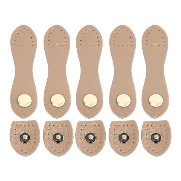 5 set läderknäppspännen mjuka slitstarka DIY sömnadsläderfliklås för handväskor axelväskor plånböcker beige antik mässing tillbehör