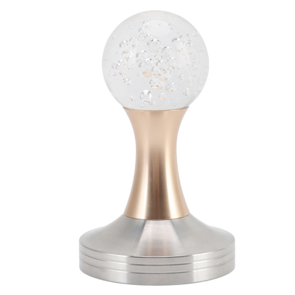 Kristallkula Kaffeepulver Tamper Rostfreier Stahl Basis Kaffeepresse Hammer für Küche Cafe Gold Säule 51mm / 2.0in