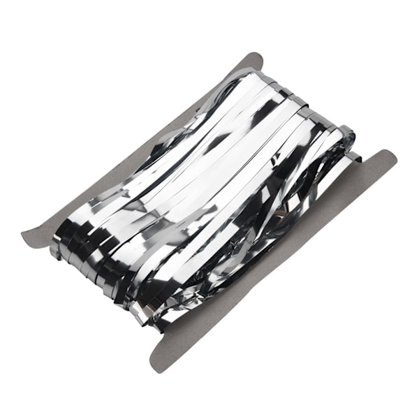 Födelsedag Bröllopsfest Blank Glansig Fransgardin Vacker Rum Hängande Dekoration 1m*1m(Silver)