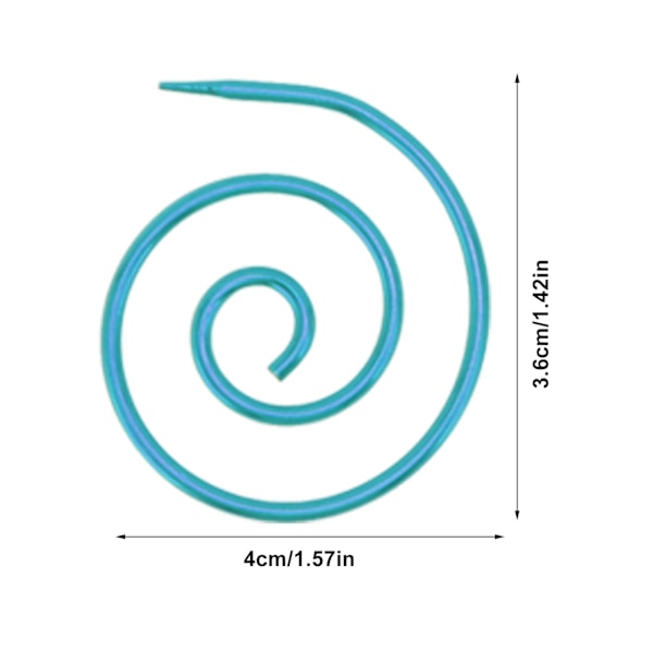 6 st Spiral Kabelsticka Multifunktionell Metall Cirkulär Sticka Kabelsticka Sjalnål för Garn Sömnad Stickning Blå