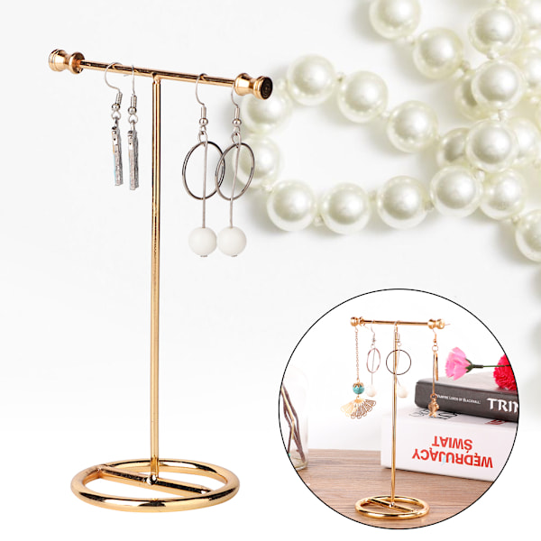 Elegant Smyckesorganisatorställ, Guldmetallskärm Säkerställer Att Ytan Aldrig Bleknar, Modulär Dekoration för Vardagsrum, Sovrumsbord, Perfekt Gåva