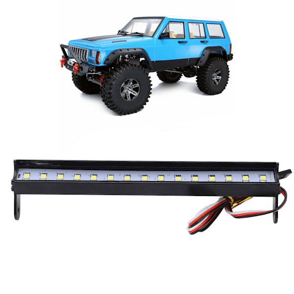1/10 RC Takljusramp Universell Vitt Ljus RC Crawler Ljusramp med 15 LED-lampor Fästen för 1/10 RC Bil