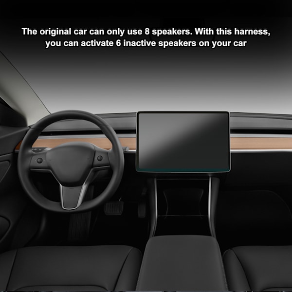 Högtalar-Inaktiveringsaktiveringskabelhärva 14 Uppgradering Ljudmodifieringskabelhärva Ersättning för Tesla Model 3 2021