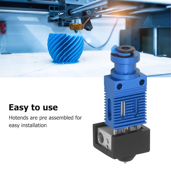 Extruder Hotend Kit Aluminiumlegering Mässing Extruder Hotend för Ender 3 S PRO 3D-skrivare Blå