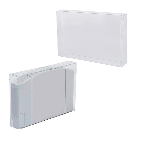 10 st Video Game Cartridge Skyddande Fodral för N64 Spel Dammskyddande Klar PET Cartridge Display Förvaringsfodral Ärm