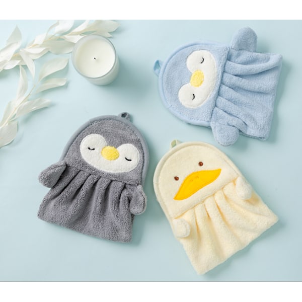 3-pack söta handdukar - ultratjocka handdukar för barn till badrummet, tecknade djur, mikrofiber, absorberande handdukar för kök och badrum