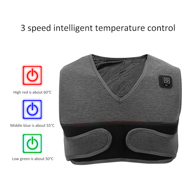 USB Elektrisk Moxibustion Värmeväst Jacka Neopren Kroppsvärmare för Vinter Utomhus