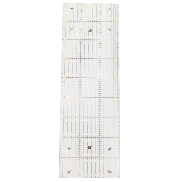 Sylinjal 17,7x5,9 tum Tjock Hållbar Tjock Akryl Tidsbesparande Quiltlinjal för Mätning Ritning Hantverk