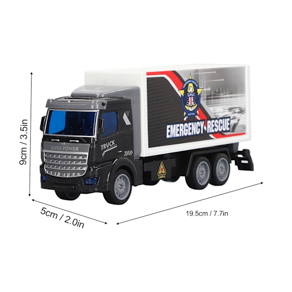 Dragbil i skala 1/48 ABS-material Fina detaljer Levande utseende Nödbil Transportbil Leksak Flat Head Truck