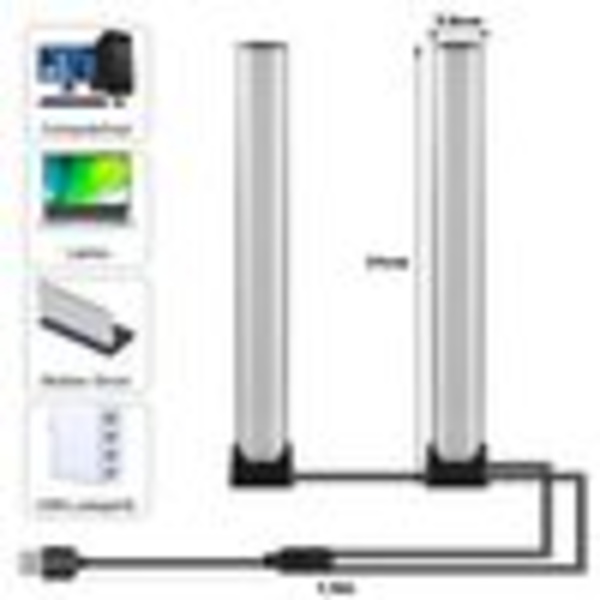 2-pack LED RGB-ljuslist med musiksynkronisering, rytmljus, atmosfärsljus, spellampa, TV-bakgrundsbelysning