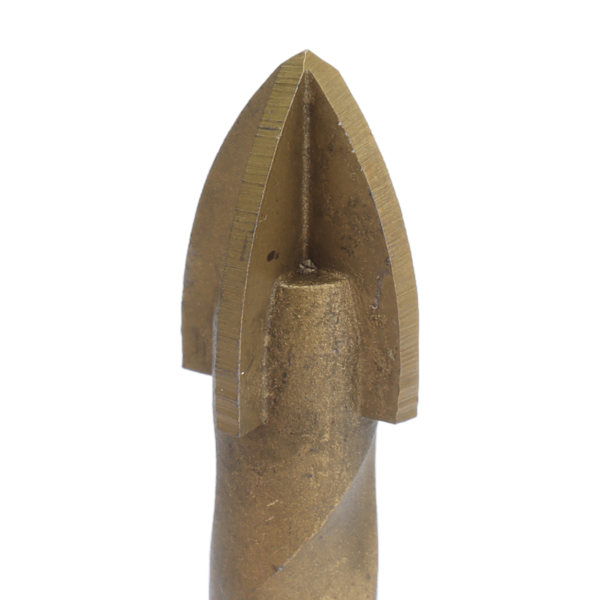 5 st Cross Spearhead Borr Bits med 1/4 tum Hex Skaft för Glas Keramik Marmor 12mm Hål