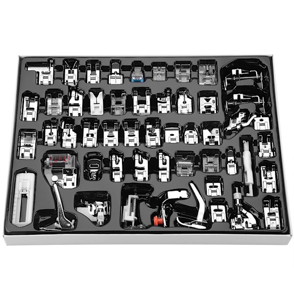 52-delad set Stitch Walking Foot Presser Feet Kit Hushåll Multifunktionell Symaskin Del