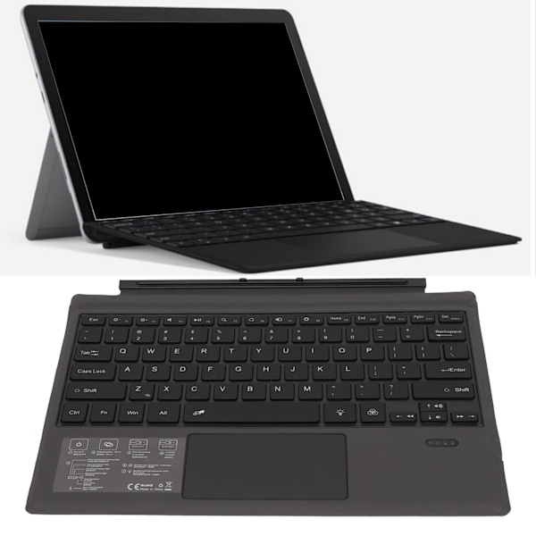 Trådlöst Bluetooth-tangentbord, laddningsbart, färgglatt tangentbord för Surface Go3, Surface Go2, SurfaceGo