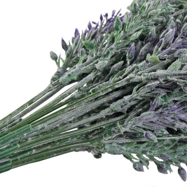 4 st konstgjorda blommor flockade plast lavendel bunt falska växter Bröllop träns bukett inomhus utomhus hem kök kontor bord mittpunkter