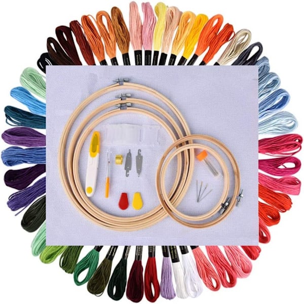 50 färger korsstygnstråd, DIY Craft Floss för broderi, stickning