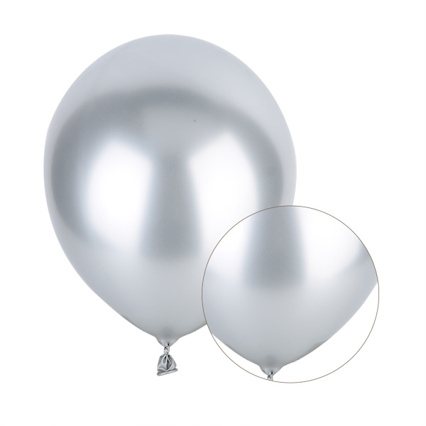 50 st 12\" Metallic Chrome Färgglada Latexballonger Pärlor Metall Guld Dekoration (Blandning)