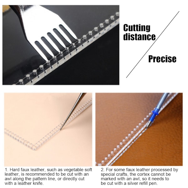 5 st Acrylic Mallar DIY HandMade Kort Plånbok Läder Mönster Form Gjutform Verktyg