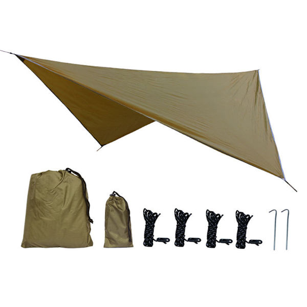 210T Polyestertyg Utomhus Rhombisk Vattentät Solskydd Camping Markis Tält Presenning(Ljusbrun )