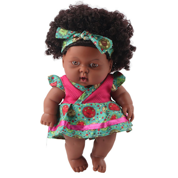 20cm Reborn Baby Doll Livsliknande Baby Doll Leksak Lockigt Hår Simulering Dockkollektion Leksak PresentQ8-003