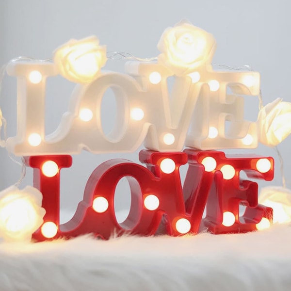 Neonljus, LED Kärlek Neonskyltformad dekorativt ljus, vägg