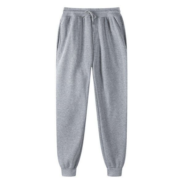 Herr Casual Sports Pants Fit Outdoor Jogging Dragsko Spårbyxor, Grå