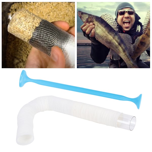 PVA-cylinder Vattenlösligt nät PVA-nät Löslig fiskefoderfälla Strumpa bete väska Φ25mm / 1 tum X 5m / 16,4 fot