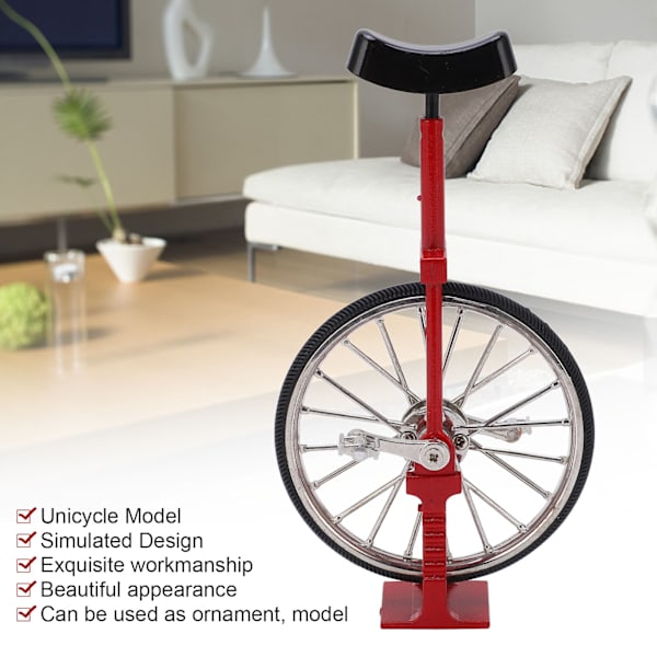 Enhjuling Modell Simulerad Levande Design Vacker Utsökt Texturerad Legering Mini Enhjuling Leksak Prydnad