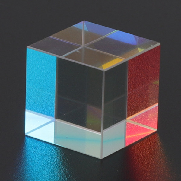 Prisma kub optisk glas RGB spridningsfärg kub solfångare X kub prisma födelsedagspresent 20x20x20mm/0.8x0.8x0.8in
