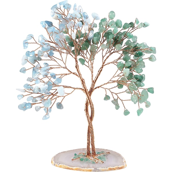 Grön Aventurin Healing Crystal Money Tree För Hemmakontoret